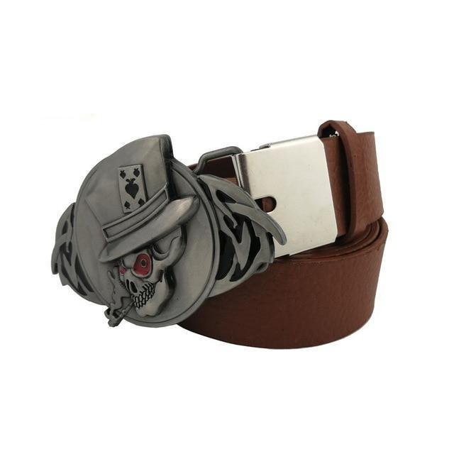 Smoking Skull Belt Buckle | Skull Action
