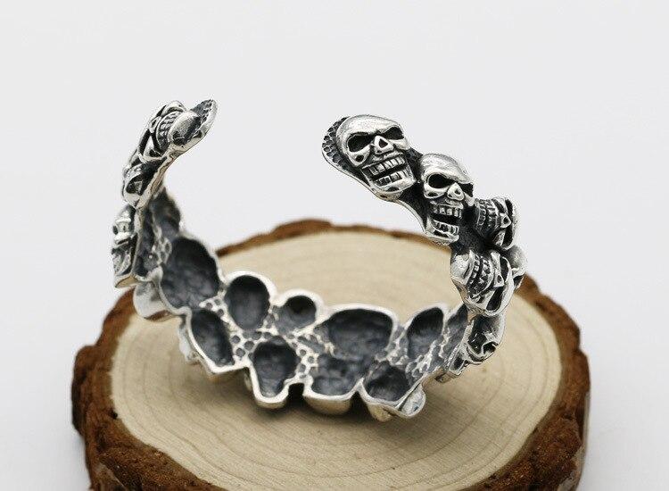 Solid Silver Skull Bracelet | Skull Action