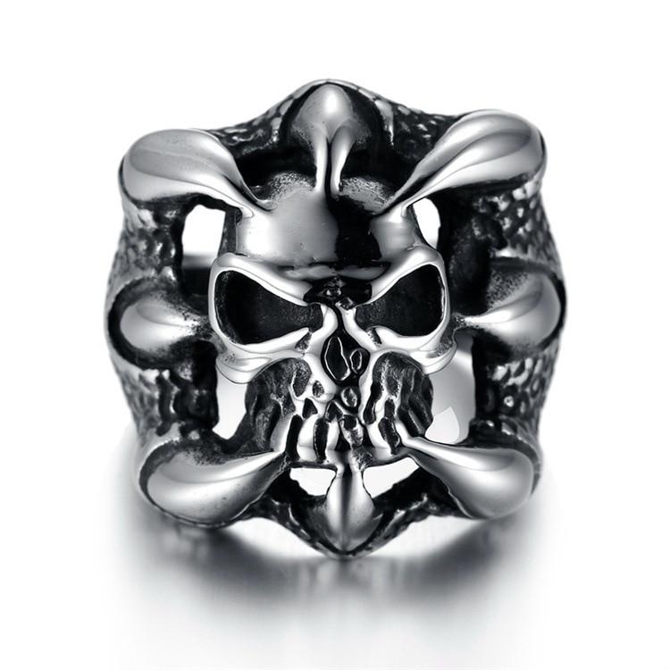 Skull Ring Dragon Claw