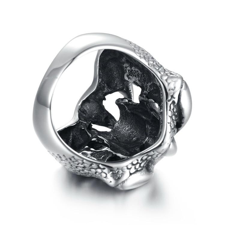 Stainless Steel Dragon Ring | Skull Action