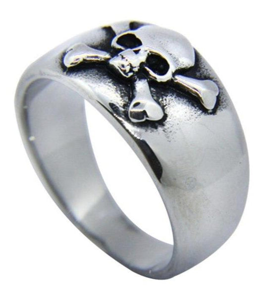 Stainless Steel Skull And Crossbones Ring | Skull Action