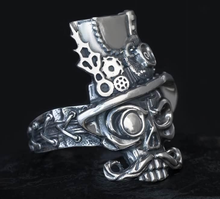 Steampunk Eye Ring | Skull Action