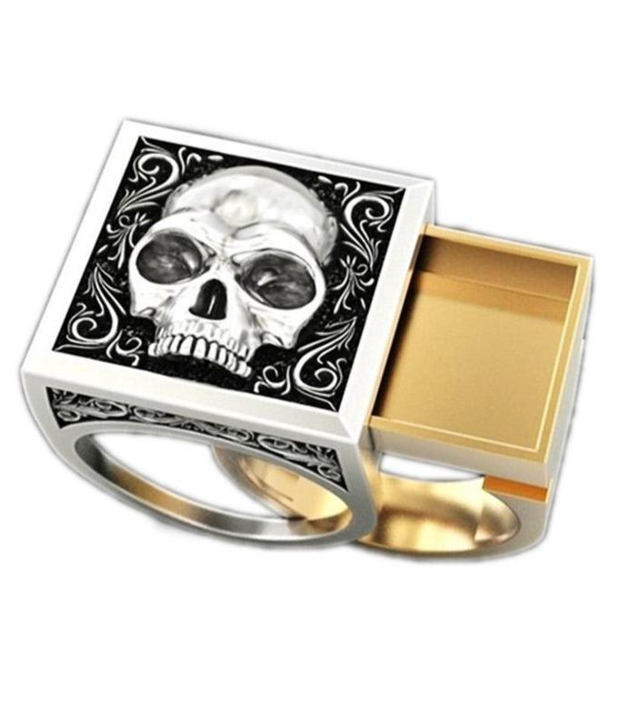 steampunk skull ring