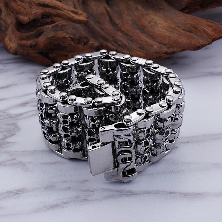 Steel Skull Bracelet | Skull Action