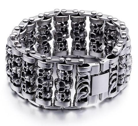 Steel Skull Bracelet | Skull Action