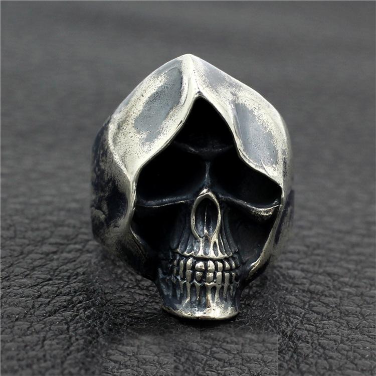 Sterling Silver Grim Reaper Ring | Skull Action