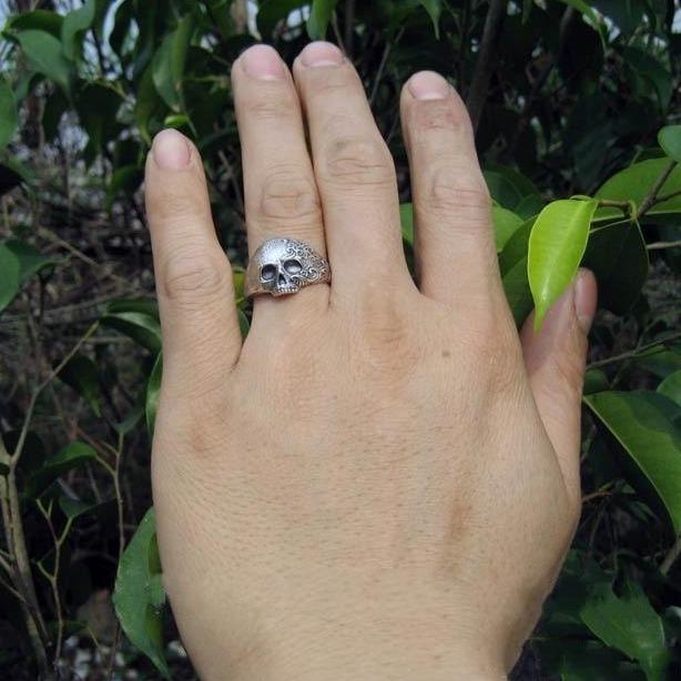 Sterling Skull Ring | Skull Action