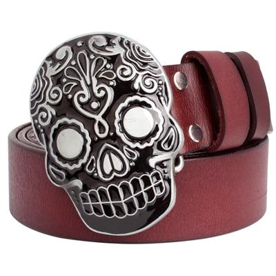 sugar skull belt buckle