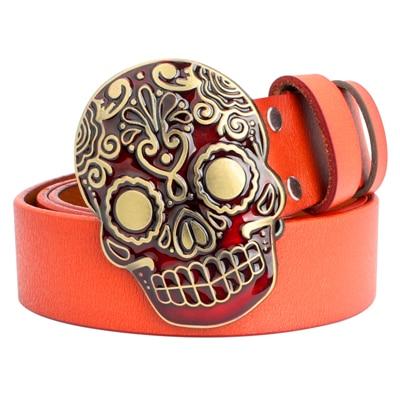 sugar skull belt buckle