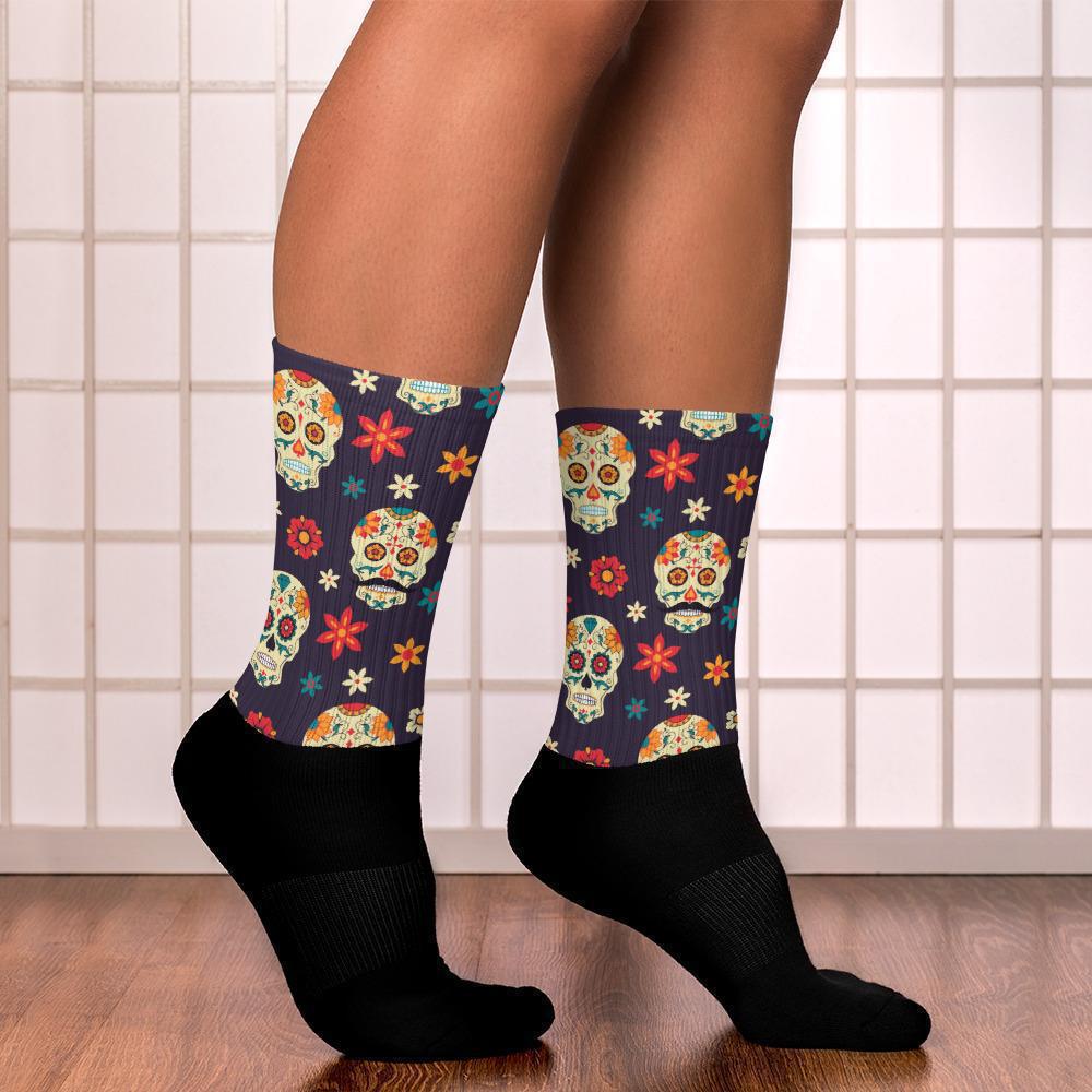 sugar-skull-compression-socks-gym