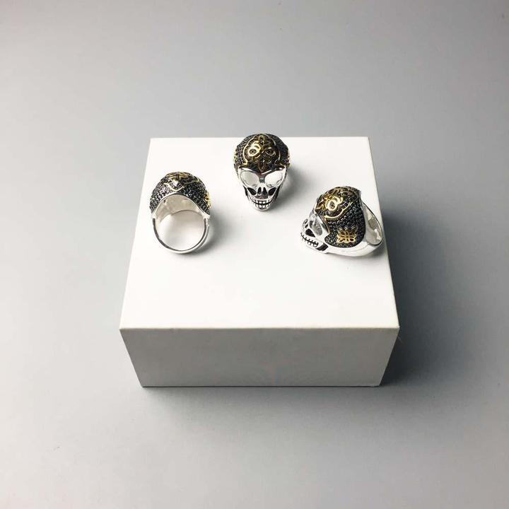Sugar Skull Ring Silver | Skull Action