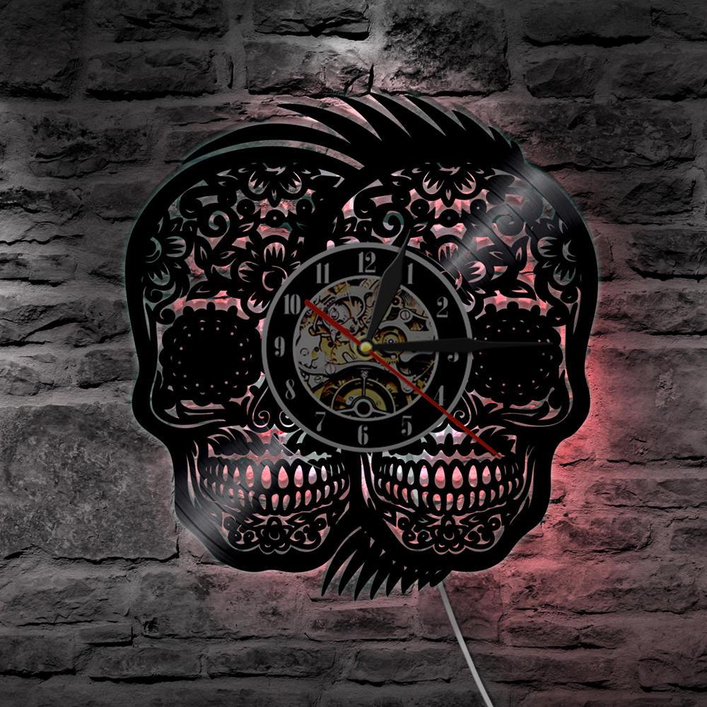 Sugar Skull Wall Clock | Skull Action