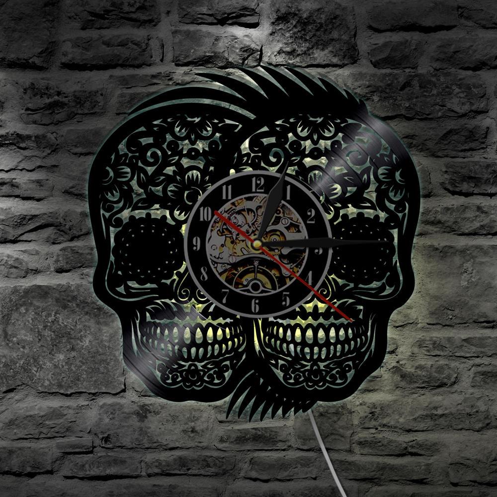 Sugar Skull Wall Clock | Skull Action
