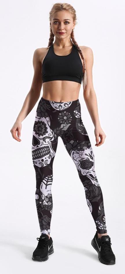 Sugar Skull Workout Leggings | Skull Action