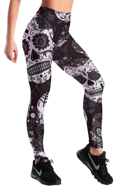 sugar-skull-workout-leggings