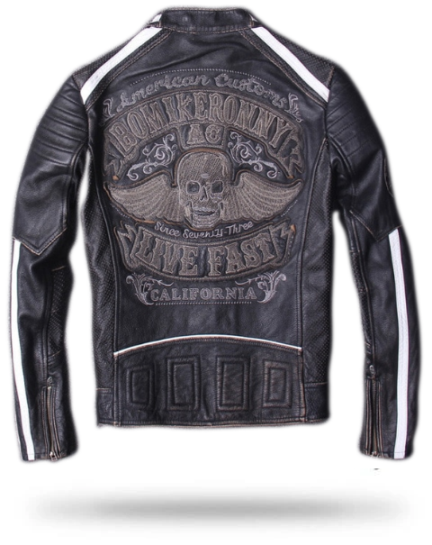 Supreme skull top leather jacket