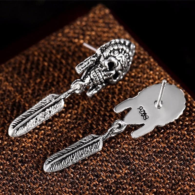 Tribal Skull Earrings | Skull Action