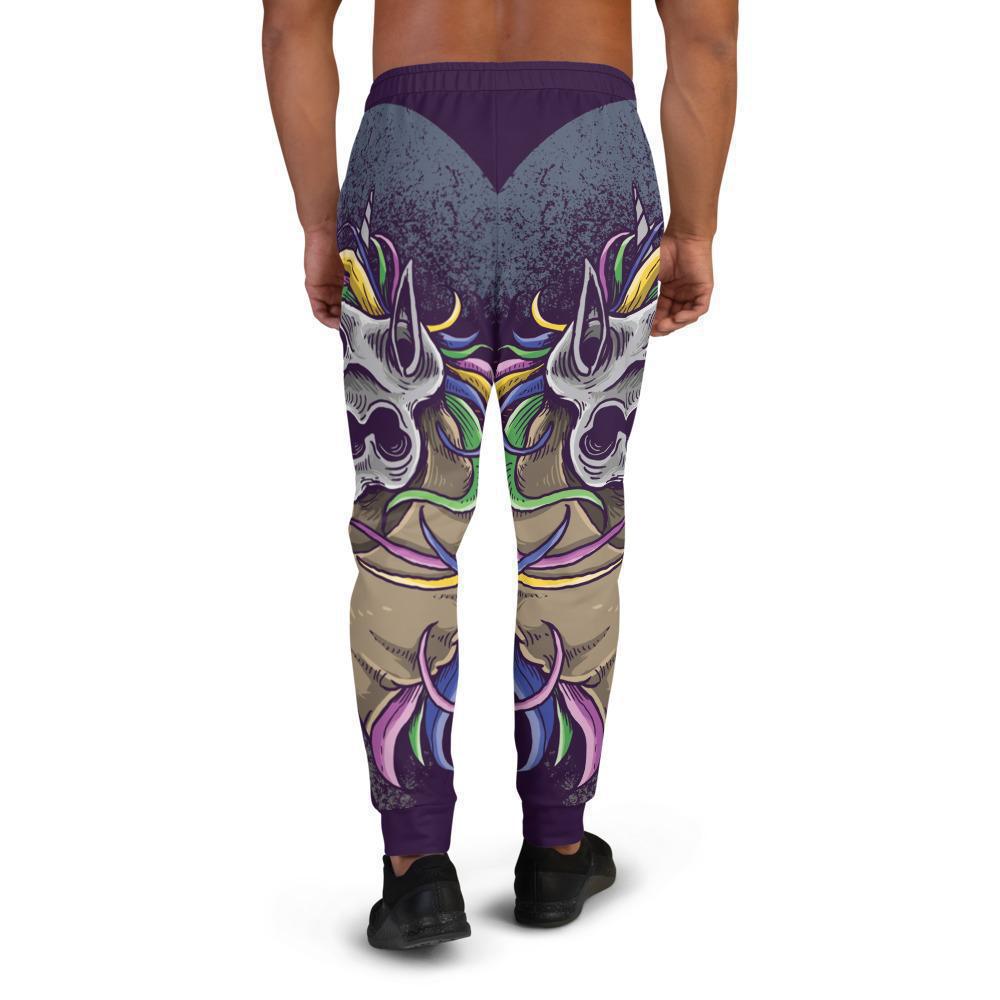 unicorn-skull-sweatpants-printed