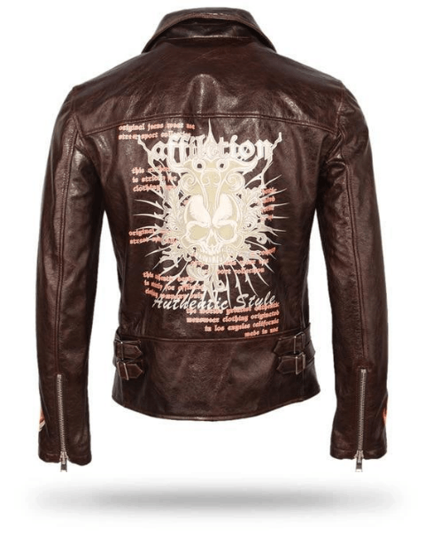 Vintage Skull Leather Jacket