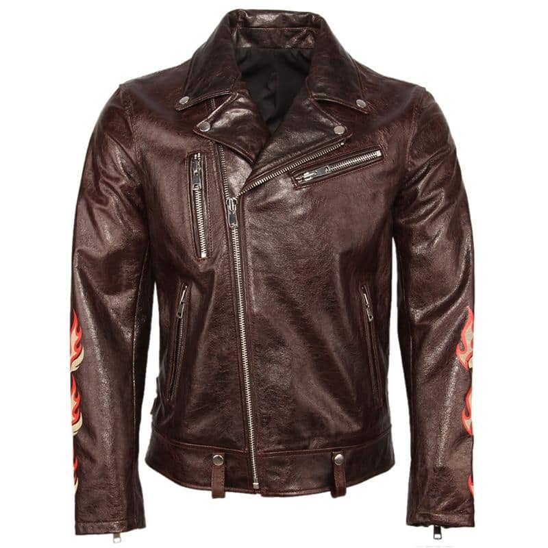 Vintage Skull Leather Jacket | Skull Action