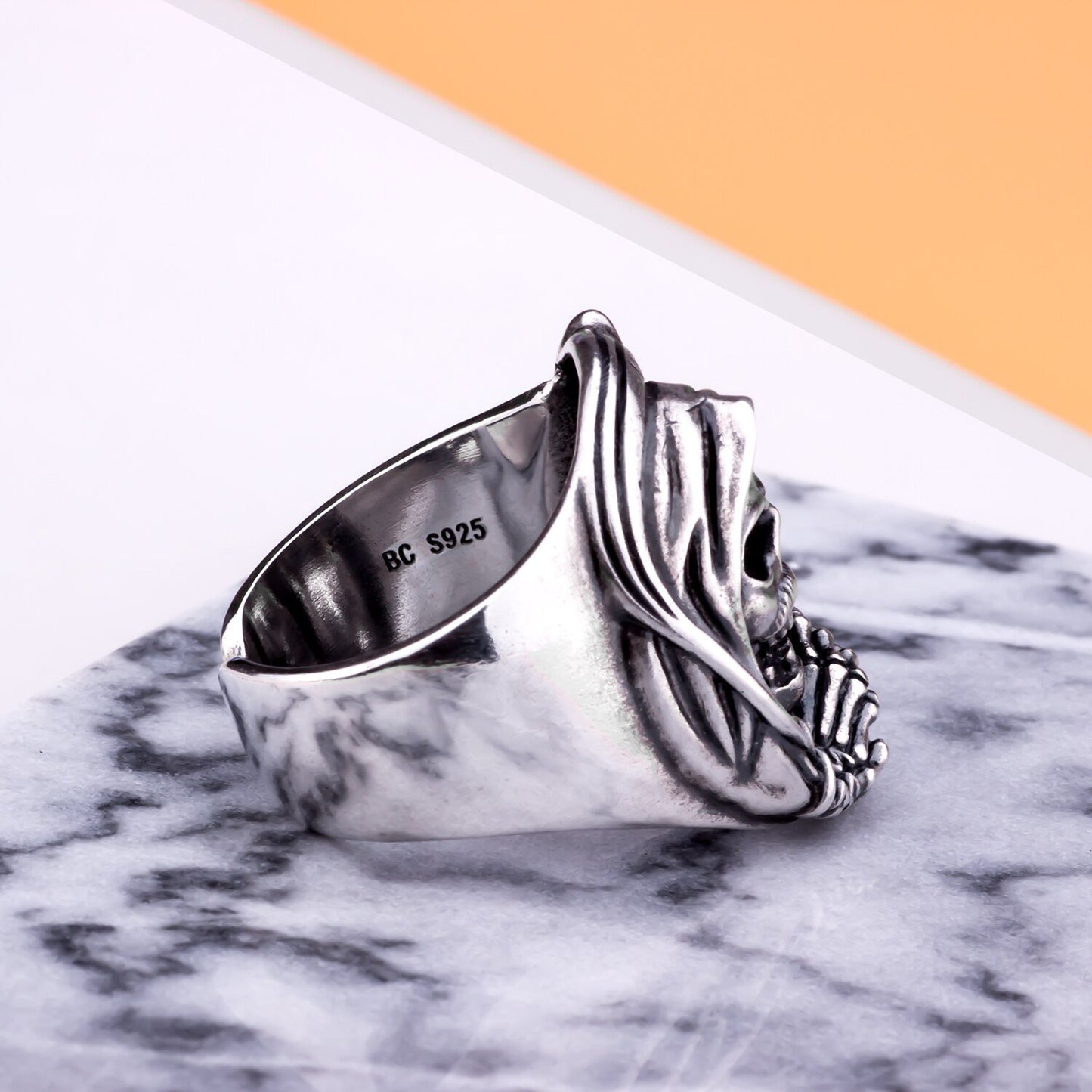 White Reaper Ring | Skull Action