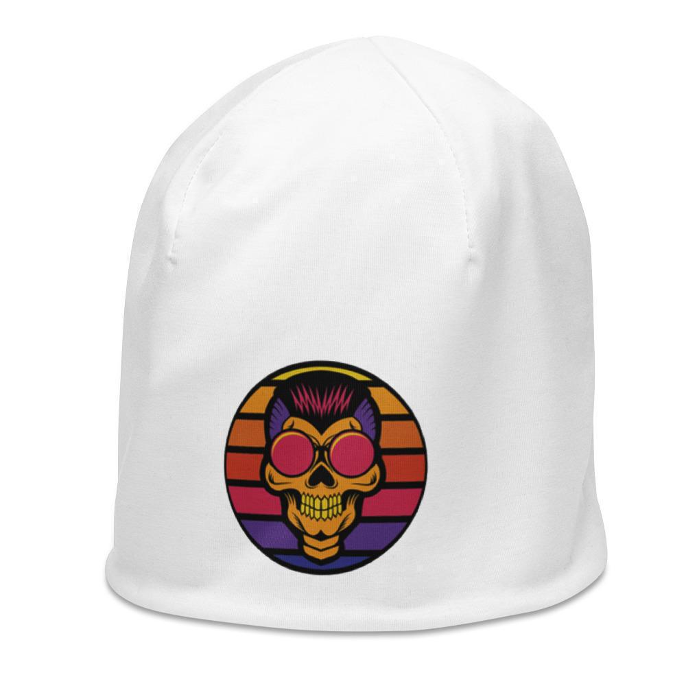 White Skull Cap Beanie