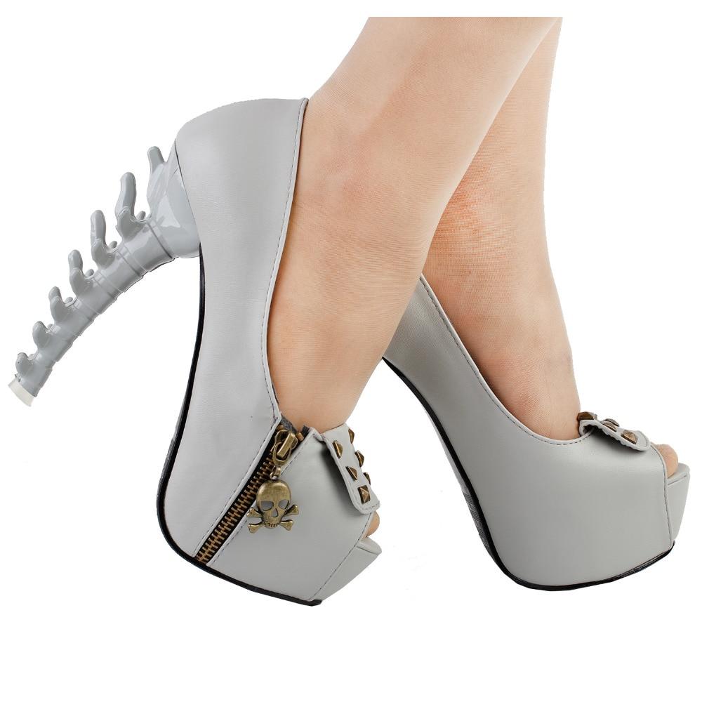 White Skull High Heels | Skull Action