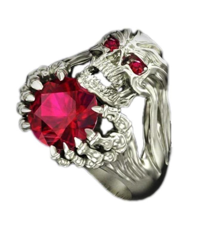 womans skull ring