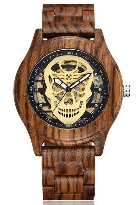 Wood Skeleton Watch