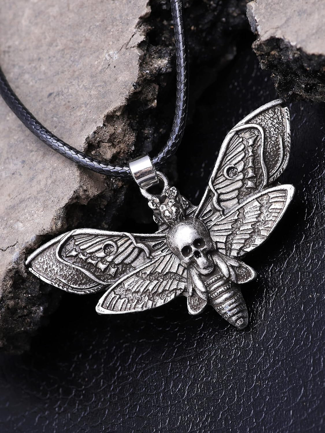 Skull Necklace, Skull Death'S-Head Hawkmoth Pendant, Skull Jewelry Gift for Women Men