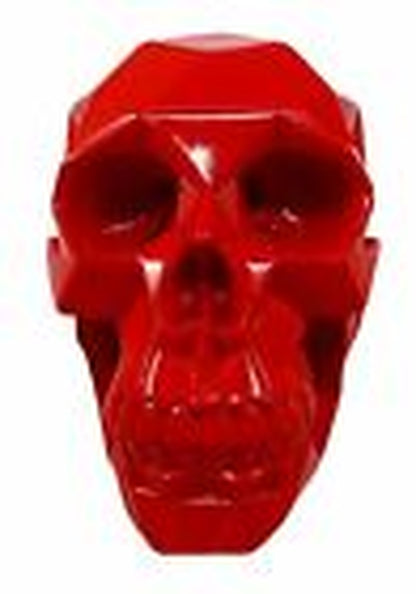 Ebros Gift Geometric Matrix Polygon Red Blood Skull Decorative Figurine 8.5"L