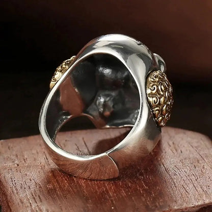 Vintage Joker Face Skull Ring