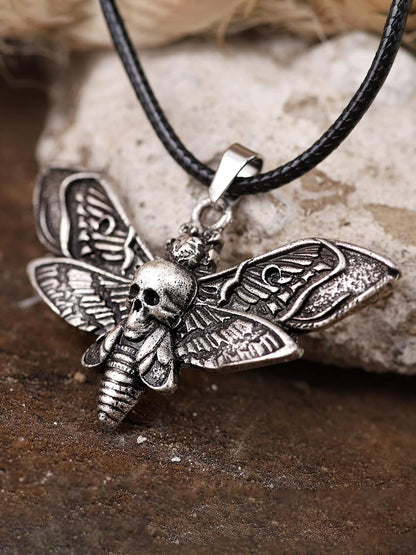 Skull Necklace, Skull Death'S-Head Hawkmoth Pendant, Skull Jewelry Gift for Women Men