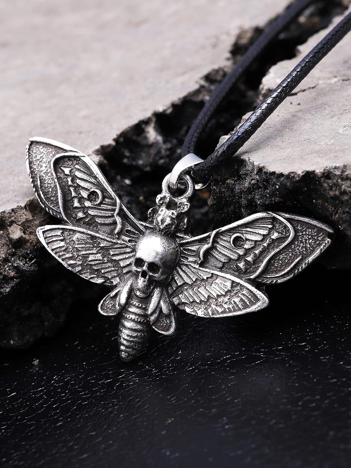 Skull Necklace, Skull Death'S-Head Hawkmoth Pendant, Skull Jewelry Gift for Women Men