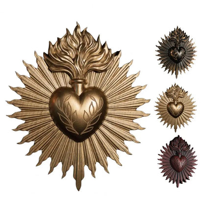 Sacred Heart Gothic Wall Plaque