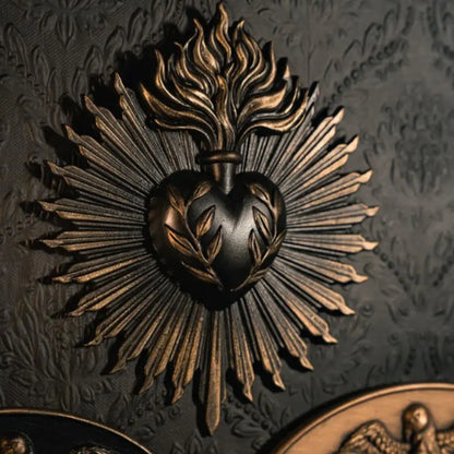 Sacred Heart Gothic Wall Plaque