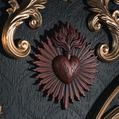 Sacred Heart Gothic Wall Plaque