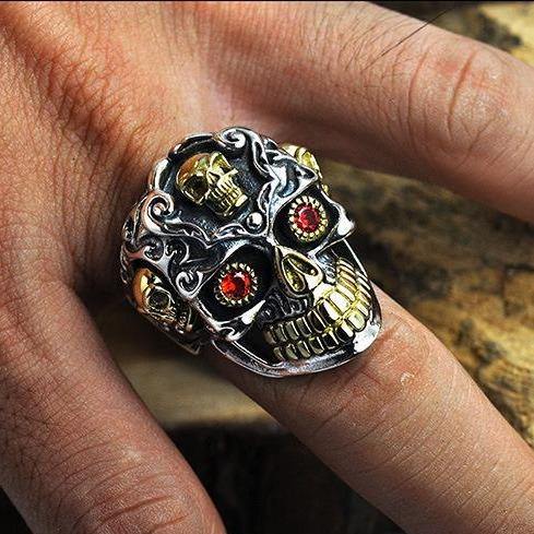 925 Sterling Silver Skull Ring | Skull Action