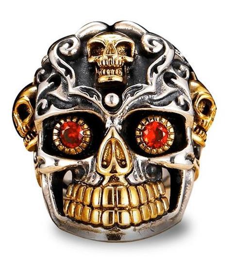 925 sterling silver skull ring