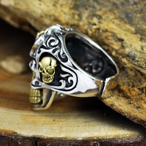 925 Sterling Silver Skull Ring | Skull Action