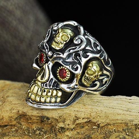 925 Sterling Silver Skull Ring | Skull Action