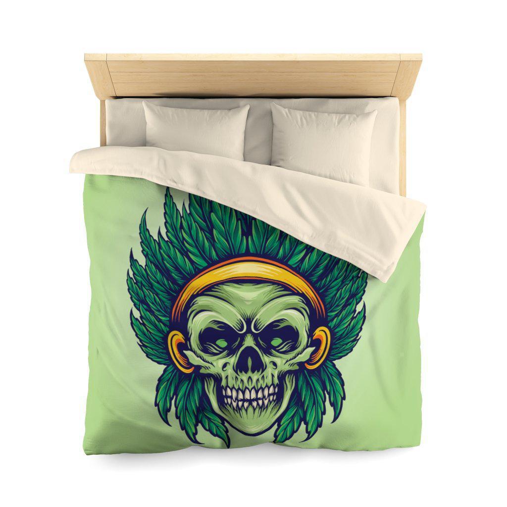 Green-Skull-Bedding-design