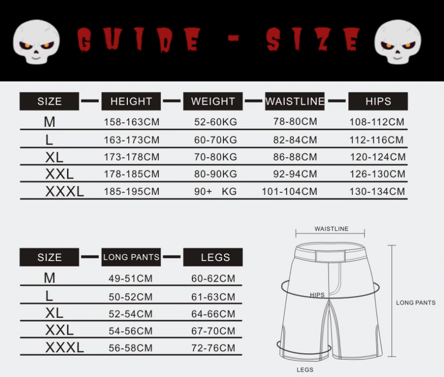 B & W Skull Board Shorts