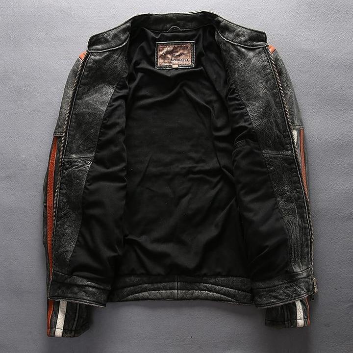 American Leather Motorcycle Jacket | Skull Action