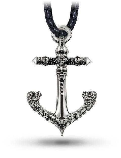 anchor necklace silver