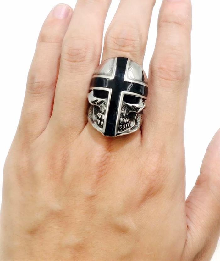 Antique Knights Templar Ring | Skull Action