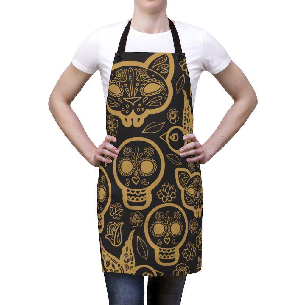 apron-with-gold-sugar-skull-women