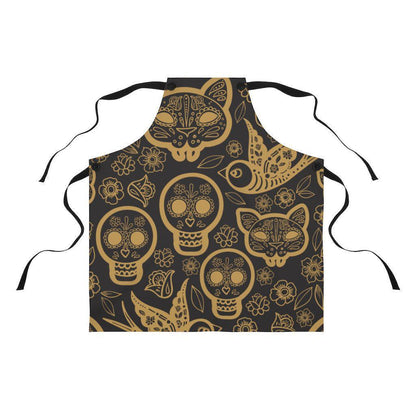 apron-with-gold-sugar-skull