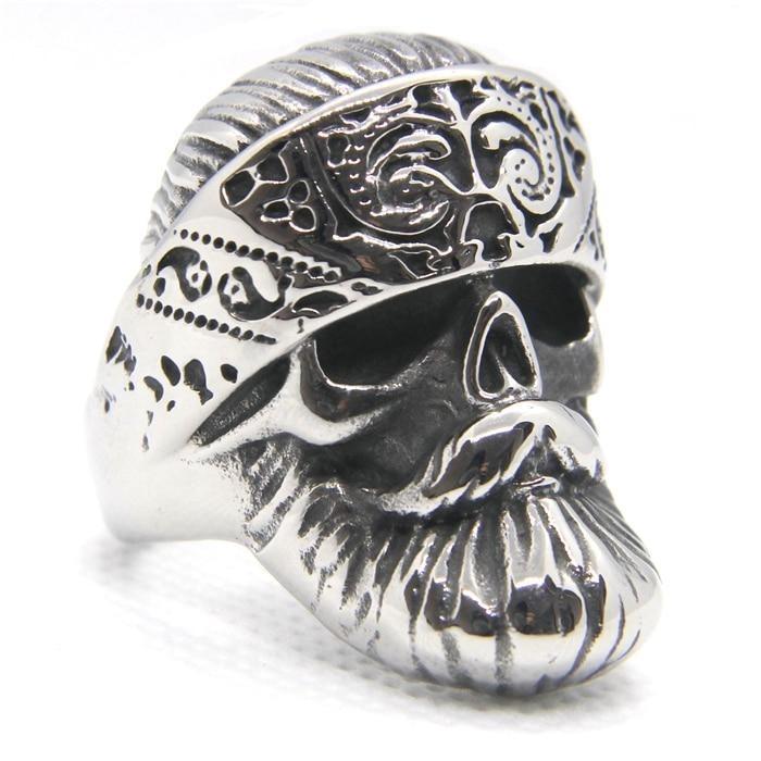 beard skull ring