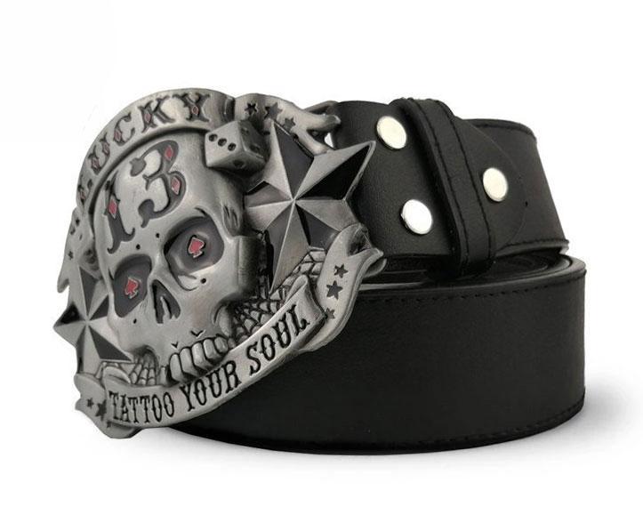 Skull Belt Lucky 13